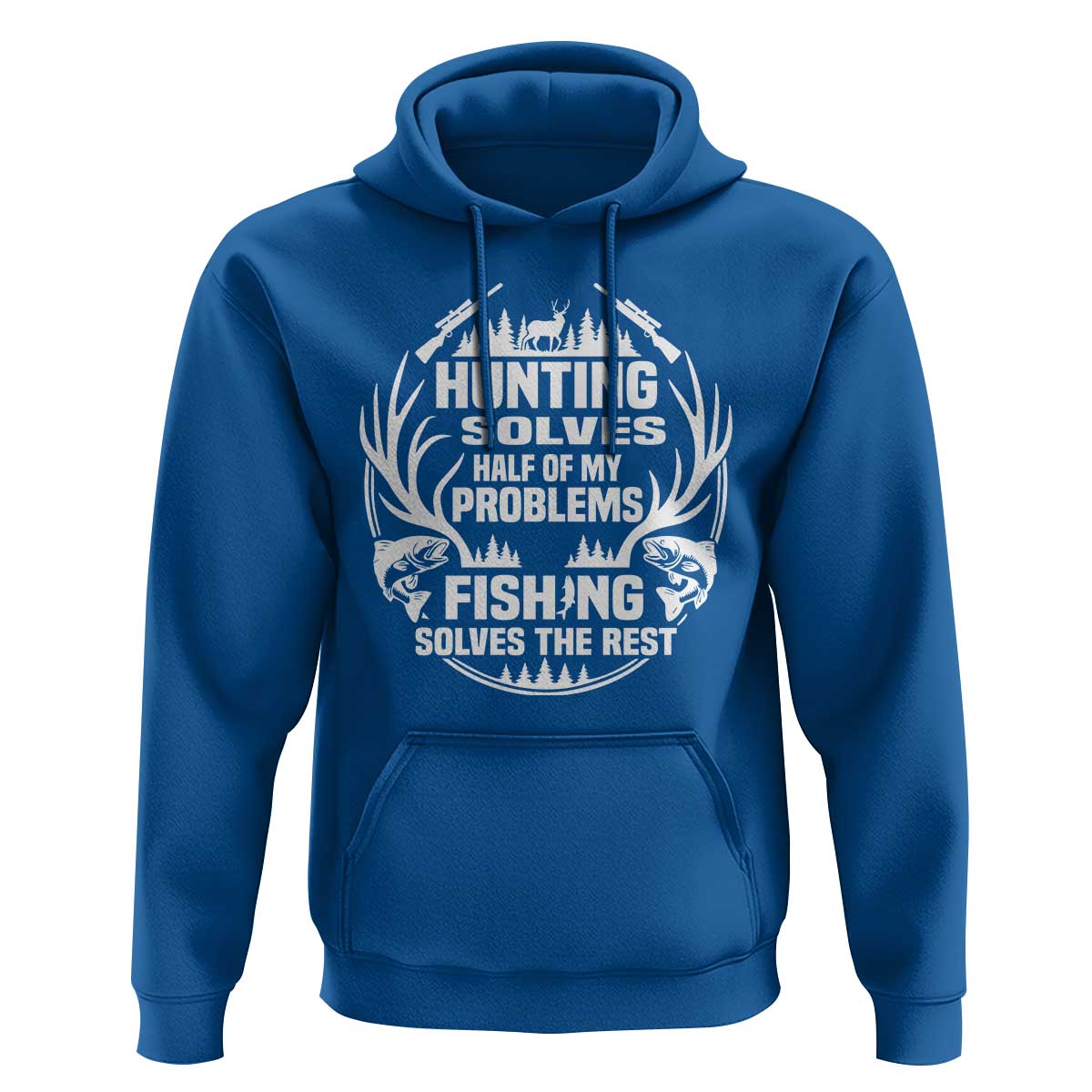 Fishing Hunting Solve Problems Hoodie Gift Idea For Hunter Fisherman - Wonder Print Shop
