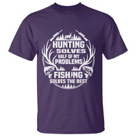 Fishing Hunting Solve Problems T Shirt Gift Idea For Hunter Fisherman - Wonder Print Shop