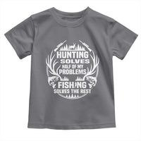 Fishing Hunting Solve Problems Toddler T Shirt Gift Idea For Hunter Fisherman - Wonder Print Shop
