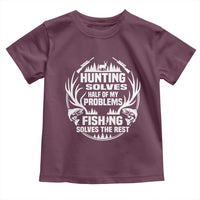 Fishing Hunting Solve Problems Toddler T Shirt Gift Idea For Hunter Fisherman - Wonder Print Shop