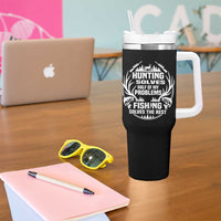 Fishing Hunting Solve Problems Tumbler With Handle Gift Idea For Hunter Fisherman - Wonder Print Shop