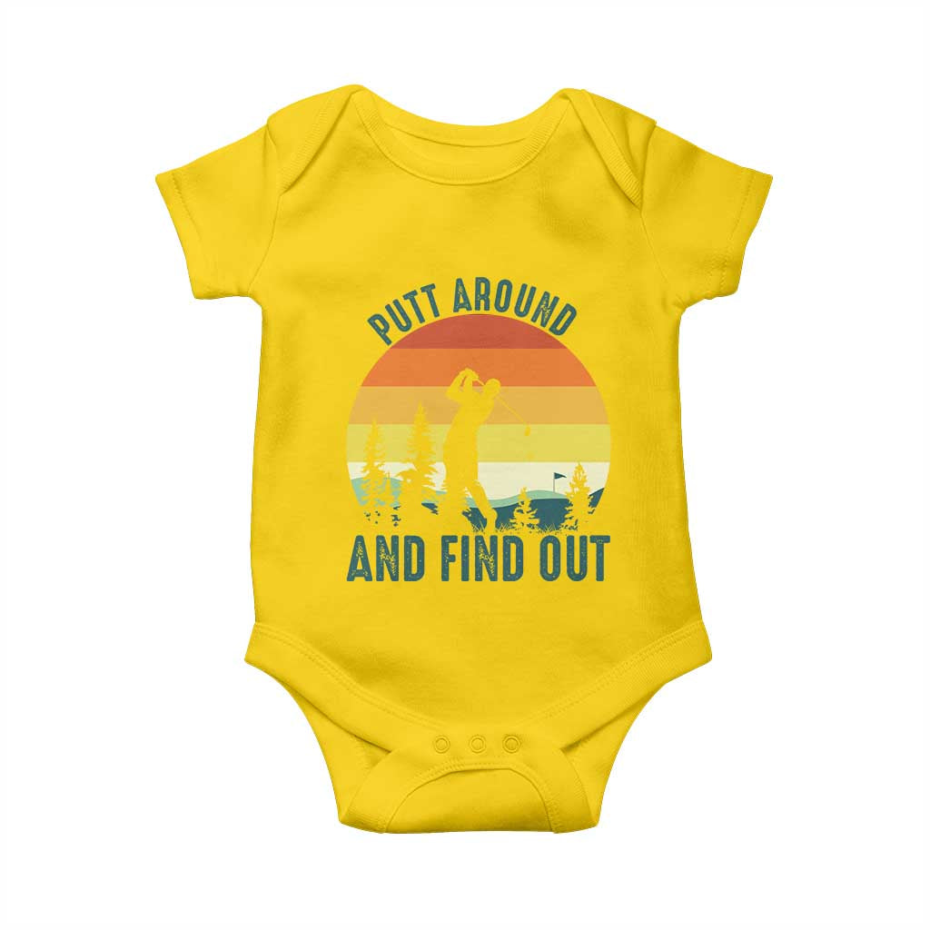 Putt Around And Find Out Baby Onesie Funny Golf Player Gift - Wonder Print Shop