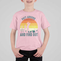 Putt Around And Find Out T Shirt For Kid Funny Golf Player Gift - Wonder Print Shop