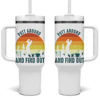 Putt Around And Find Out Tumbler With Handle Funny Golf Player Gift - Wonder Print Shop