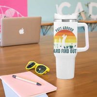 Putt Around And Find Out Tumbler With Handle Funny Golf Player Gift - Wonder Print Shop