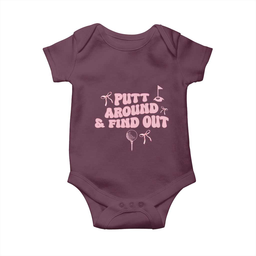 Funny Golf Gift For Women Baby Onesie Putt Around And Find Out - Wonder Print Shop