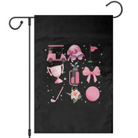 Womens Golf Lover Garden Flag Cute Pink Bow Golf Sports Gift - Wonder Print Shop