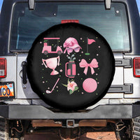 Womens Golf Lover Spare Tire Cover Cute Pink Bow Golf Sports Gift - Wonder Print Shop