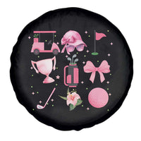 Womens Golf Lover Spare Tire Cover Cute Pink Bow Golf Sports Gift - Wonder Print Shop