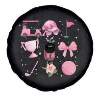 Womens Golf Lover Spare Tire Cover Cute Pink Bow Golf Sports Gift - Wonder Print Shop