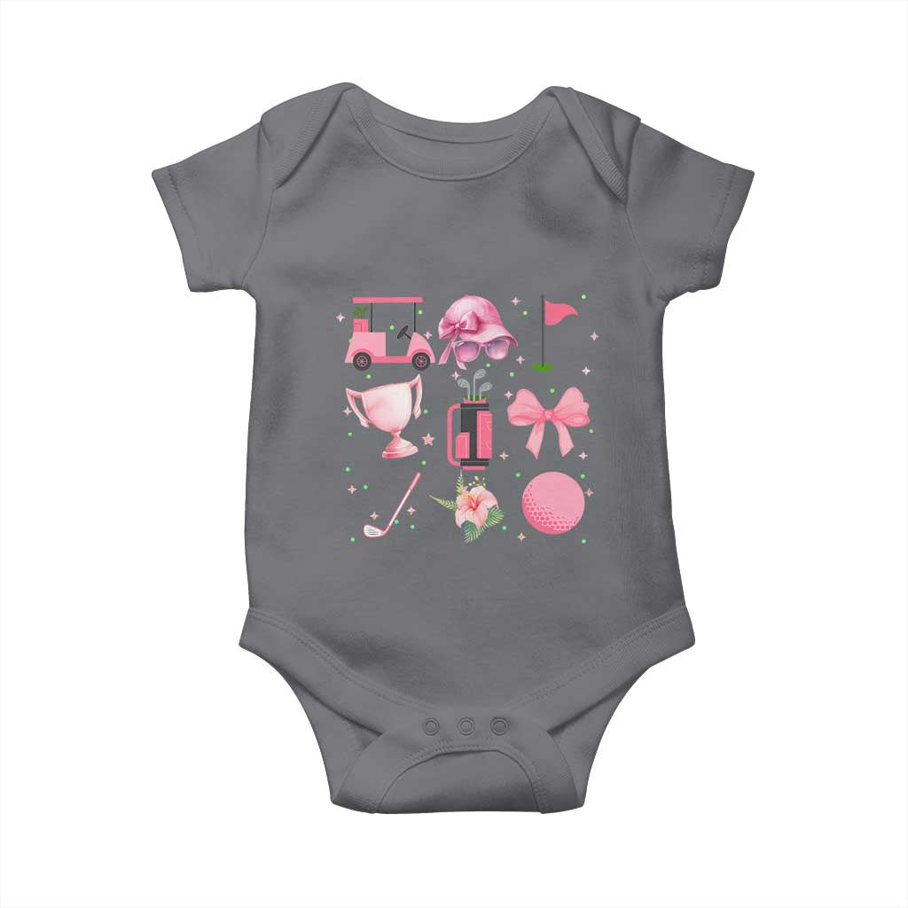 Womens Golf Lover Baby Onesie Cute Pink Bow Golf Sports Gift - Wonder Print Shop