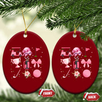 Womens Golf Lover Ceramic Ornament Cute Pink Bow Golf Sports Gift - Wonder Print Shop