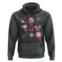 Womens Golf Lover Hoodie Cute Pink Bow Golf Sports Gift - Wonder Print Shop