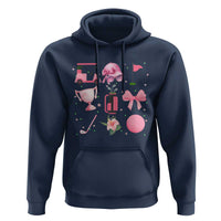 Womens Golf Lover Hoodie Cute Pink Bow Golf Sports Gift - Wonder Print Shop