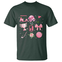 Womens Golf Lover T Shirt Cute Pink Bow Golf Sports Gift - Wonder Print Shop