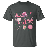 Womens Golf Lover T Shirt Cute Pink Bow Golf Sports Gift - Wonder Print Shop