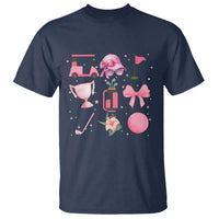 Womens Golf Lover T Shirt Cute Pink Bow Golf Sports Gift - Wonder Print Shop