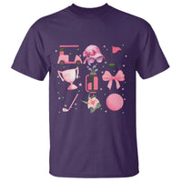Womens Golf Lover T Shirt Cute Pink Bow Golf Sports Gift - Wonder Print Shop