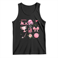 Womens Golf Lover Tank Top Cute Pink Bow Golf Sports Gift - Wonder Print Shop