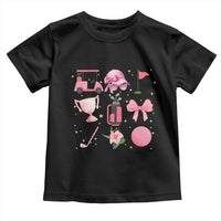 Womens Golf Lover Toddler T Shirt Cute Pink Bow Golf Sports Gift - Wonder Print Shop