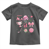 Womens Golf Lover Toddler T Shirt Cute Pink Bow Golf Sports Gift - Wonder Print Shop