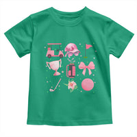 Womens Golf Lover Toddler T Shirt Cute Pink Bow Golf Sports Gift - Wonder Print Shop