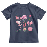 Womens Golf Lover Toddler T Shirt Cute Pink Bow Golf Sports Gift - Wonder Print Shop
