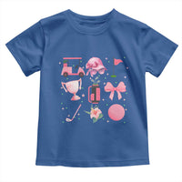 Womens Golf Lover Toddler T Shirt Cute Pink Bow Golf Sports Gift - Wonder Print Shop