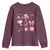 Womens Golf Lover Youth Sweatshirt Cute Pink Bow Golf Sports Gift - Wonder Print Shop