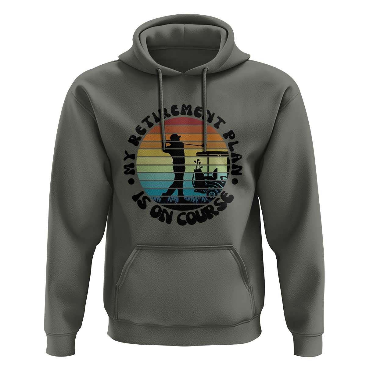 My Retirement Plan Is On Course Hoodie Retired Golfer Gift - Wonder Print Shop