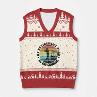 My Retirement Plan Is On Course V-Neck Knit Sweater Vest Retired Golfer Gift - Wonder Print Shop
