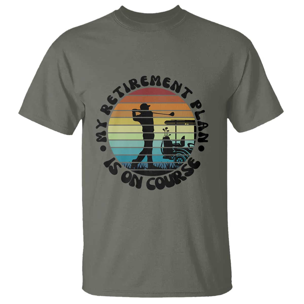 My Retirement Plan Is On Course T Shirt Retired Golfer Gift - Wonder Print Shop