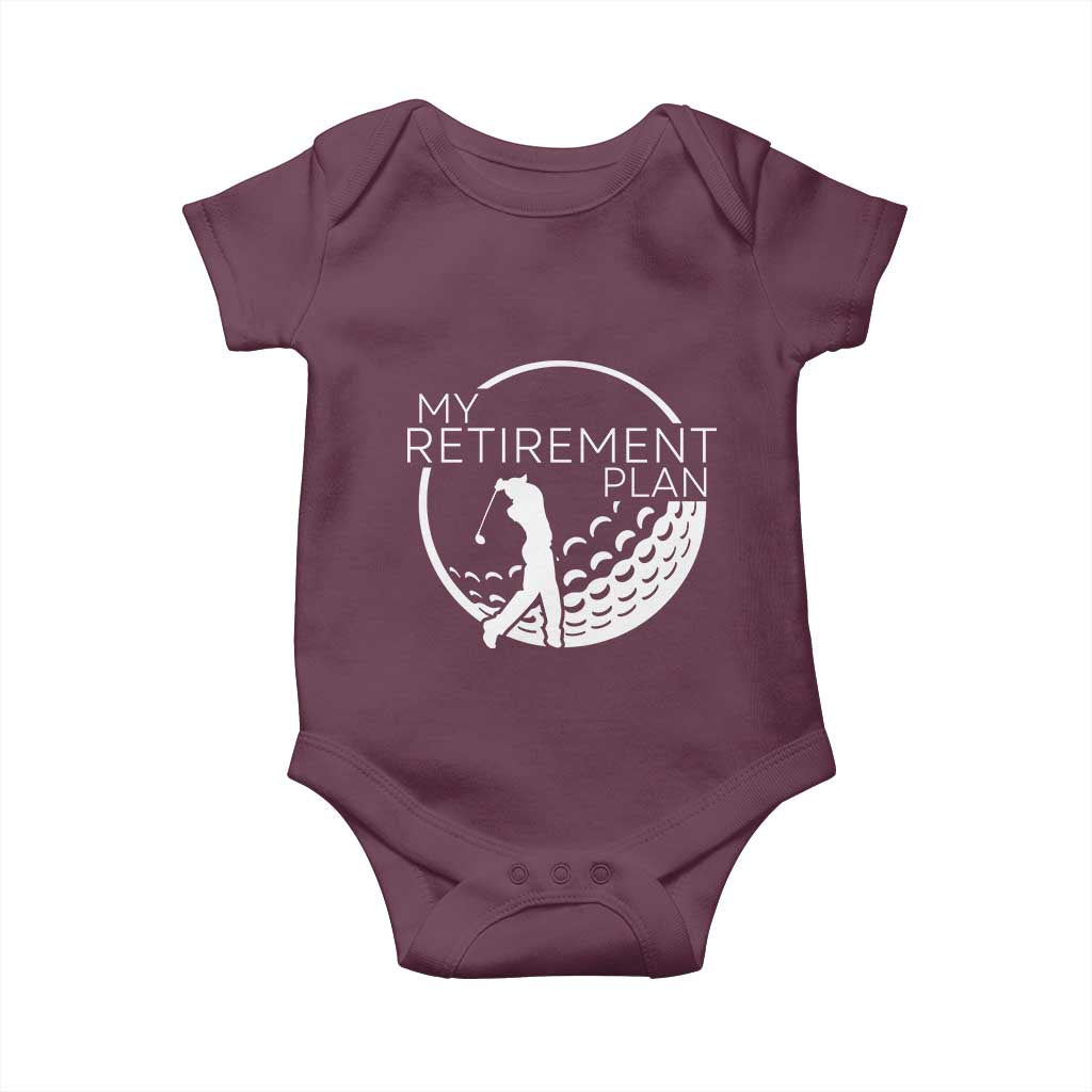 Funny Retirement Golf Baby Onesie Saying Golfing Gift - Wonder Print Shop