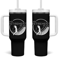 Funny Retirement Golf Tumbler With Handle Saying Golfing Gift - Wonder Print Shop