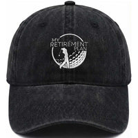 Funny Retirement Golf Washed Cotton Baseball Cap Saying Golfing Gift