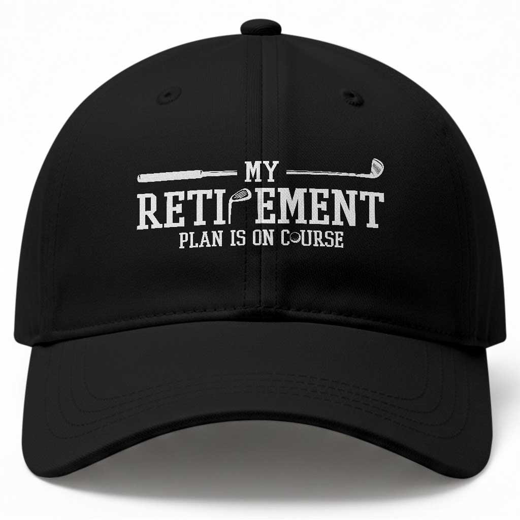 My Retirement Plan Is On Course Baseball Cap Funny Golf Lover Gift