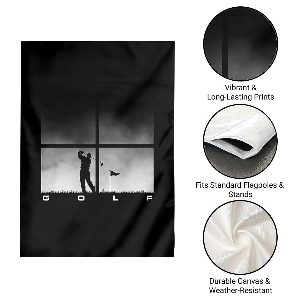 Gift For Sports Lover Garden Flag Retro Golf Silhouette Art - Wonder Print Shop