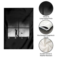Gift For Sports Lover Garden Flag Retro Golf Silhouette Art - Wonder Print Shop