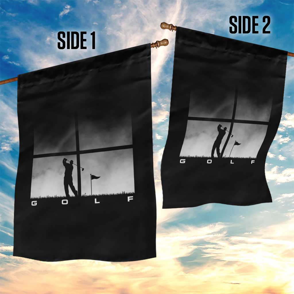 Gift For Sports Lover Garden Flag Retro Golf Silhouette Art - Wonder Print Shop