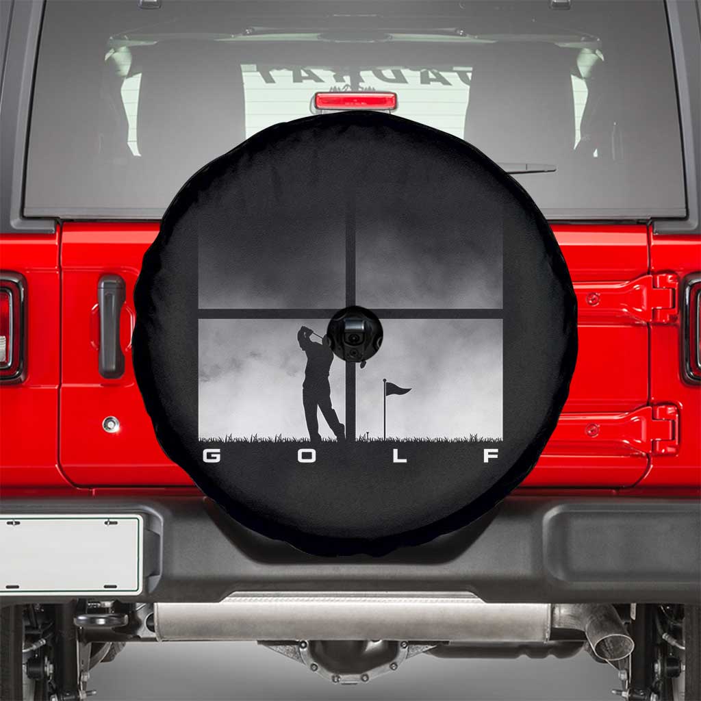 Gift For Sports Lover Spare Tire Cover Retro Golf Silhouette Art - Wonder Print Shop