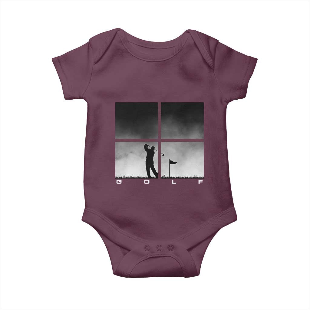 Gift For Sports Lover Baby Onesie Retro Golf Silhouette Art - Wonder Print Shop