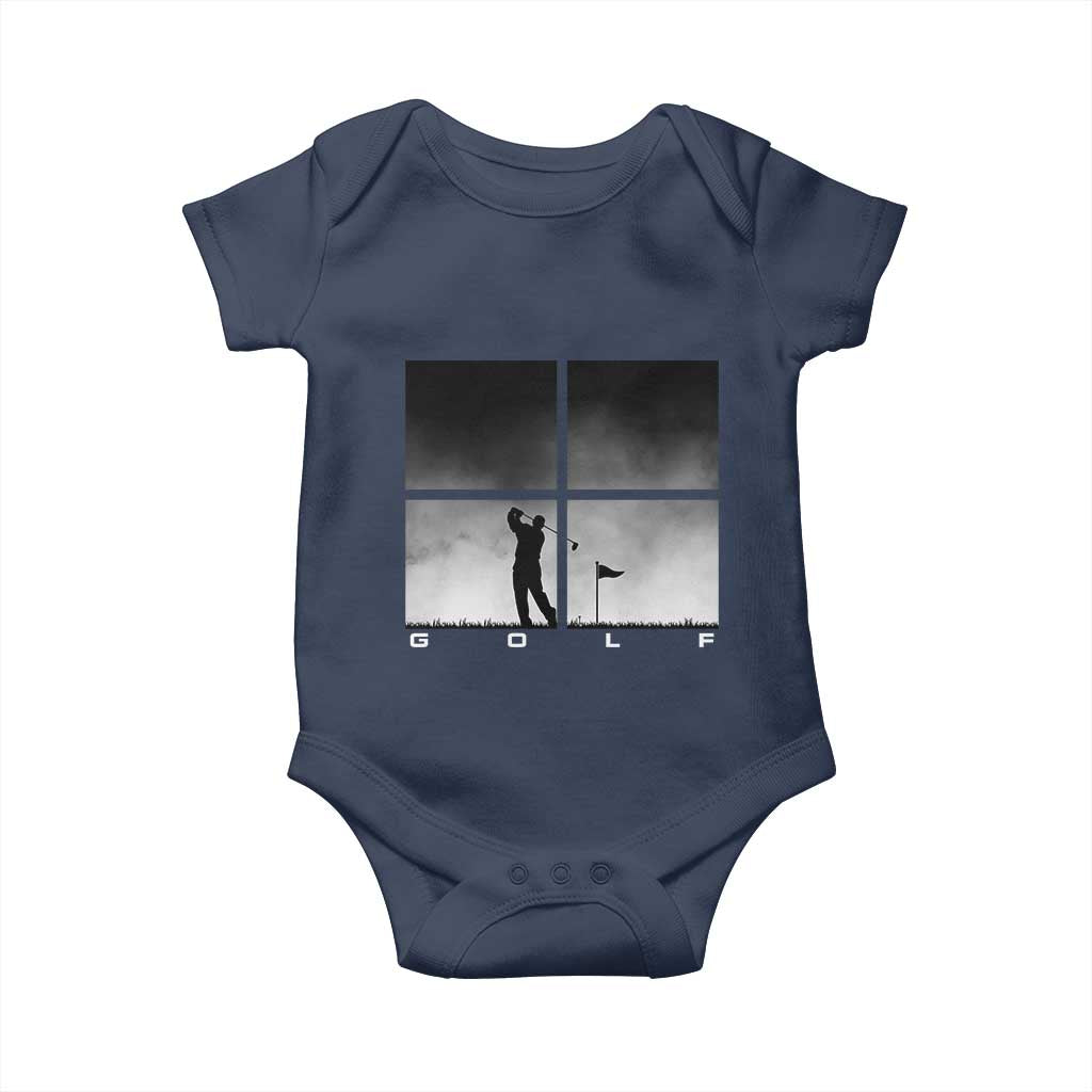 Gift For Sports Lover Baby Onesie Retro Golf Silhouette Art - Wonder Print Shop