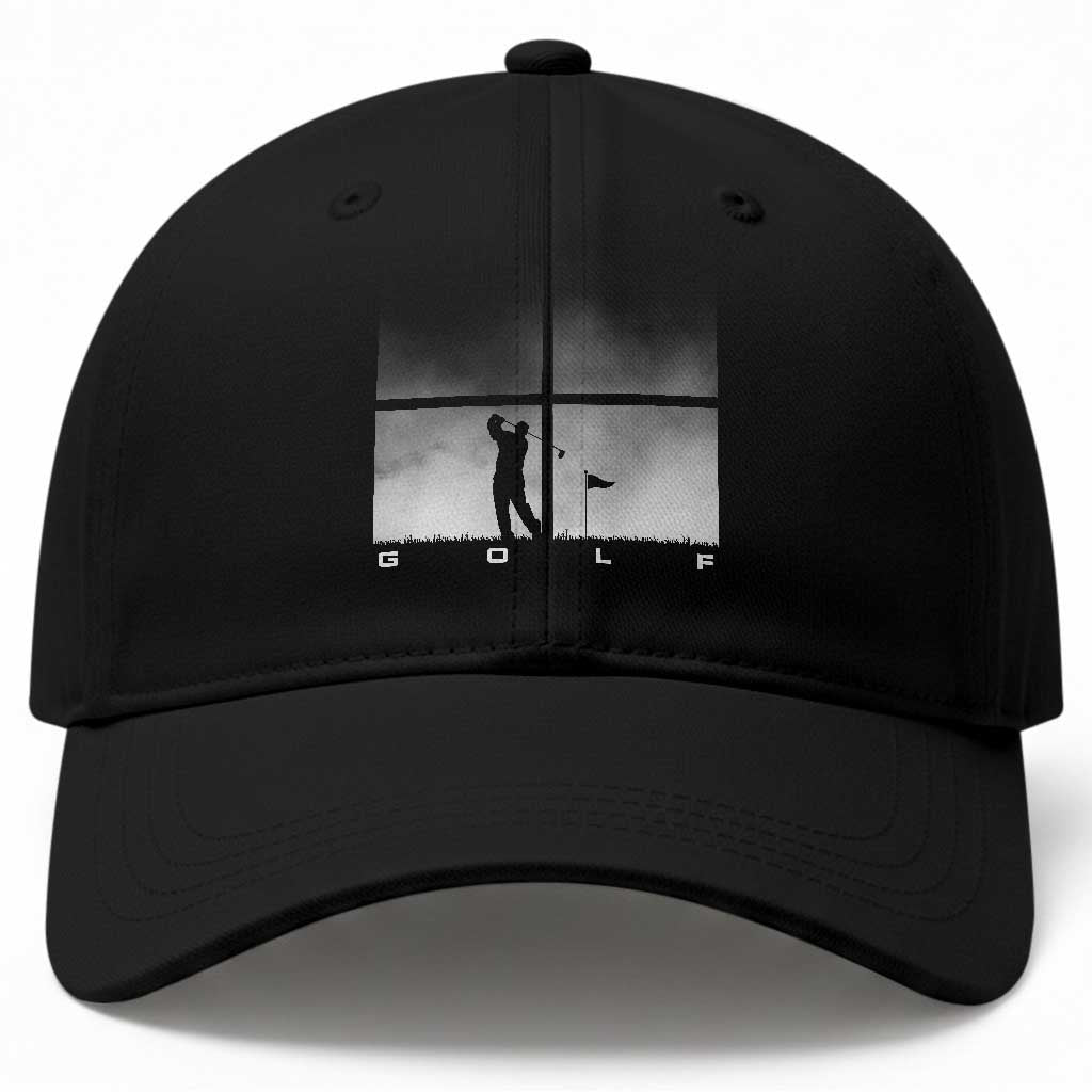 Gift For Sports Lover Baseball Cap Retro Golf Silhouette Art