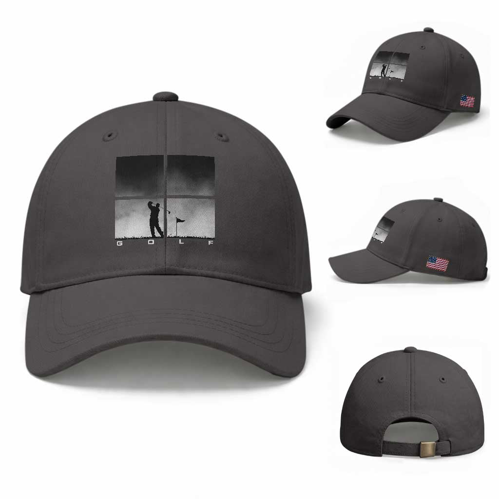 Gift For Sports Lover Baseball Cap Retro Golf Silhouette Art