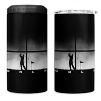 Gift For Sports Lover 4 in 1 Can Cooler Tumbler Retro Golf Silhouette Art - Wonder Print Shop