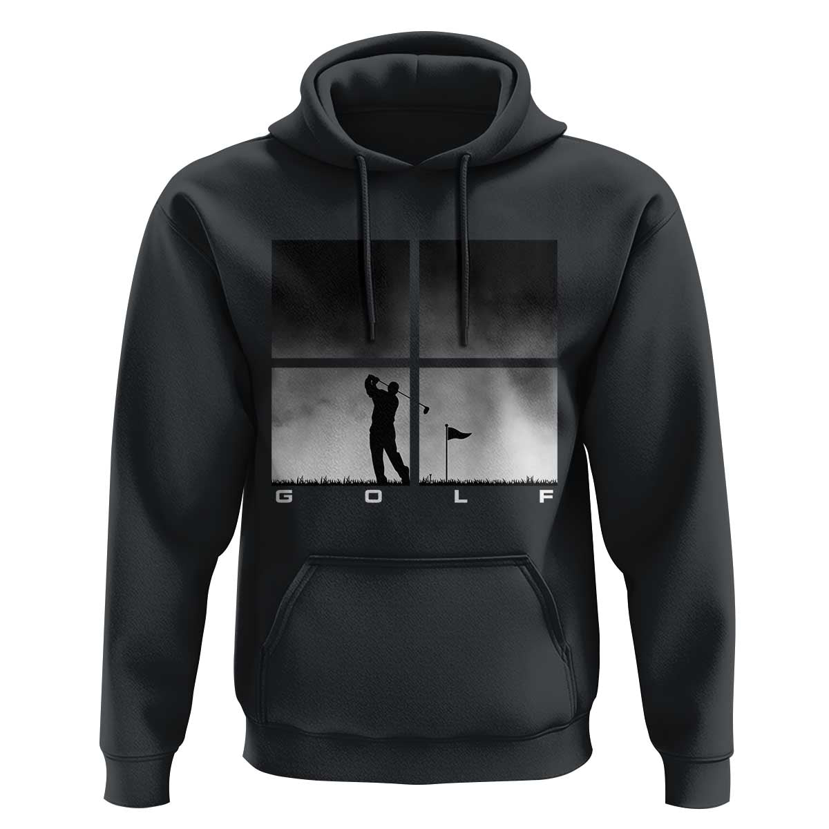 Gift For Sports Lover Hoodie Retro Golf Silhouette Art - Wonder Print Shop