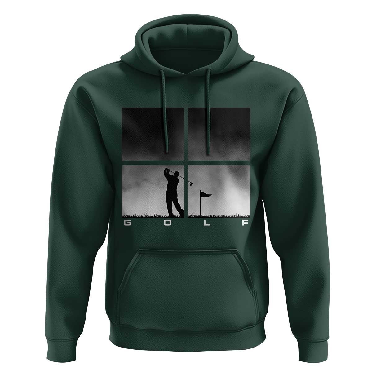 Gift For Sports Lover Hoodie Retro Golf Silhouette Art - Wonder Print Shop