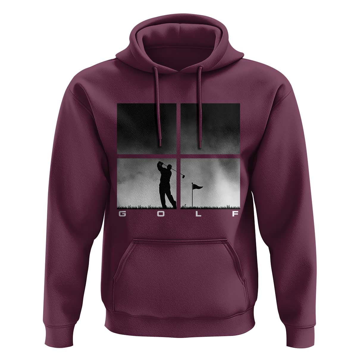 Gift For Sports Lover Hoodie Retro Golf Silhouette Art - Wonder Print Shop