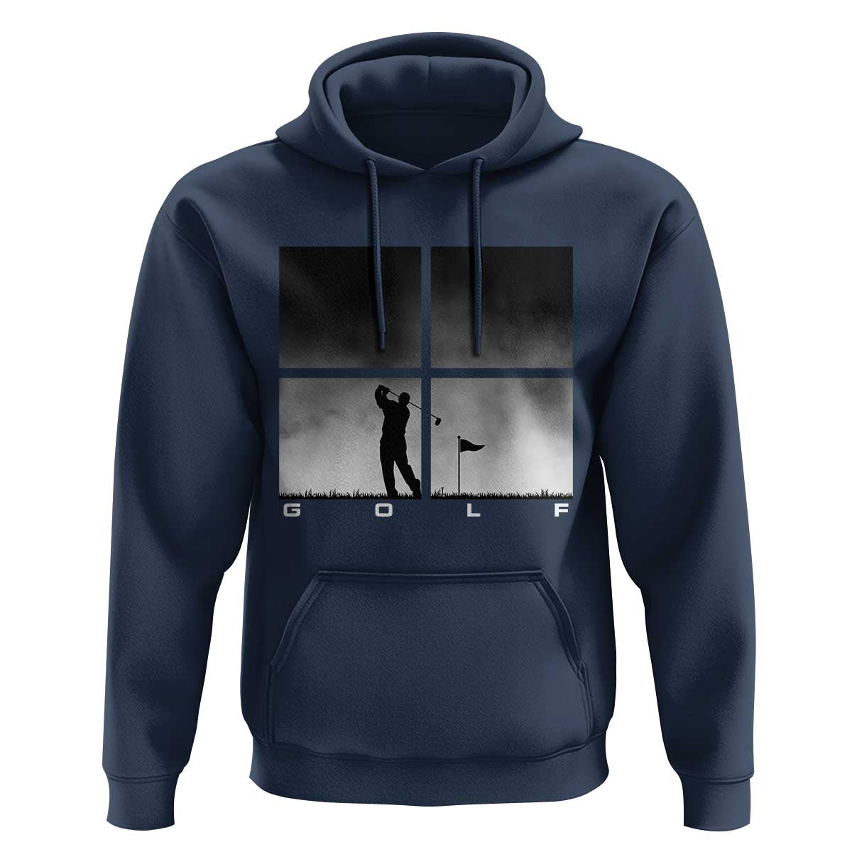 Gift For Sports Lover Hoodie Retro Golf Silhouette Art - Wonder Print Shop