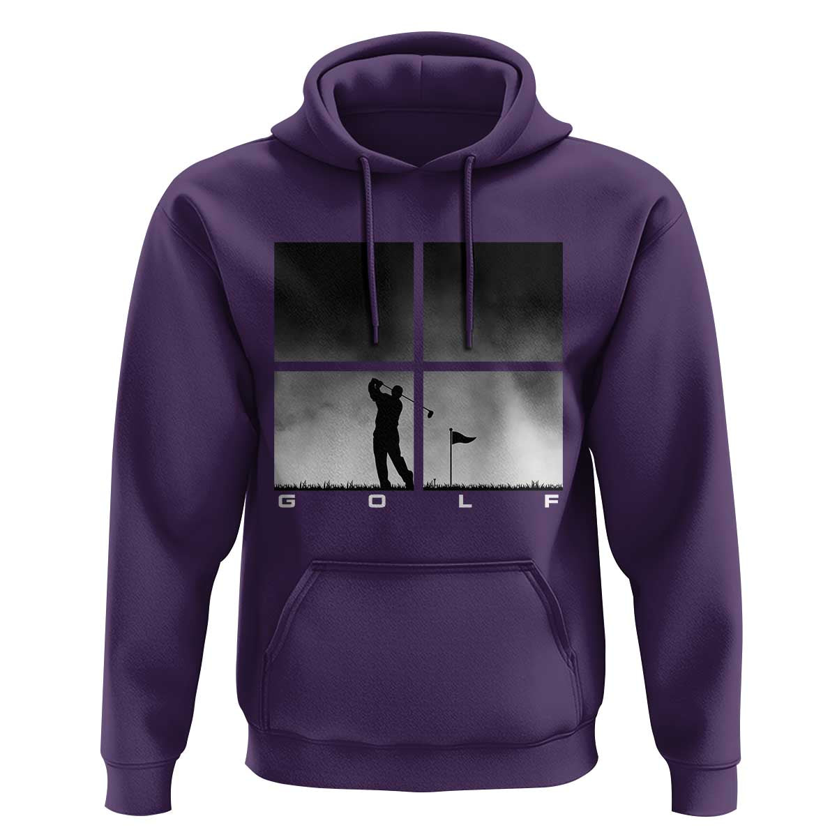 Gift For Sports Lover Hoodie Retro Golf Silhouette Art - Wonder Print Shop
